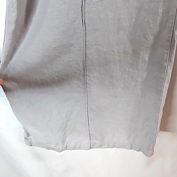 Gray Linen Wide Leg Pants Size 1X Tall - Picture 6 of 6